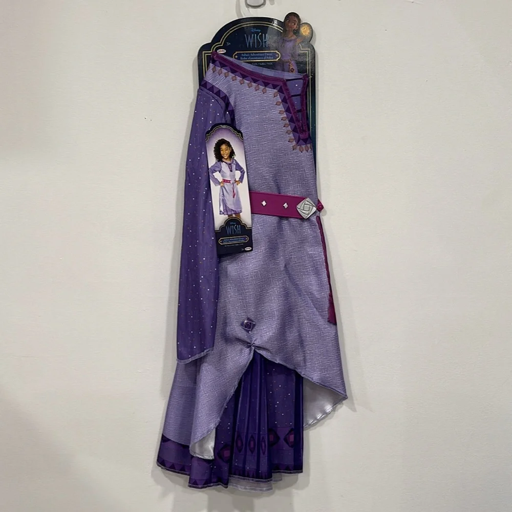 Disney Wish ASHA Adventure Dress Attached Belt Costume 4-6X Jakks Pacific NEW